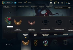 Conta ouro 4 com 23 Champs e 1 Skin + 9 Espolios - League of Legends LOL