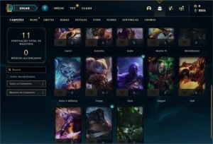 Conta ouro 4 com 23 Champs e 1 Skin + 9 Espolios - League of Legends LOL