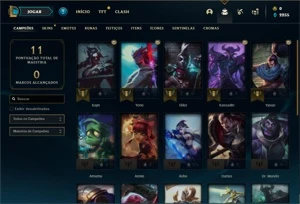 Conta ouro 4 com 23 Champs e 1 Skin + 9 Espolios - League of Legends LOL