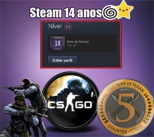 CONTA STEAM ANTIGA 14 ANOS - Counter Strike CS
