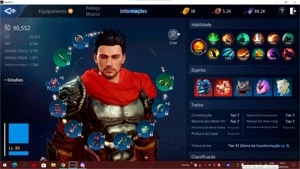 2 classe (Arqueira e Guerreiro) conta e servidor único Lv 80 - MIR4