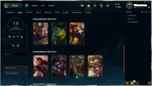 Smurf criada em 2014 ( 4 Skins Vitoriosas) - League of Legends LOL