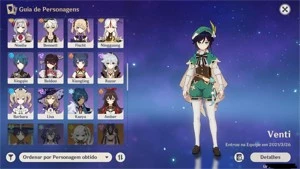 CONTA GENSHIN IMPACT VENTI+GANYU+CHILDE+KLEE+YAE MIKO+NILOU