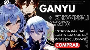 ✨GENSHIN IMPACT CONTA COM ZHONGLI+GANYU+AYATO AR10 ✨