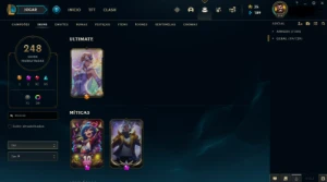 (Conta Lol) Lvl316! 248 Skins, 32 Lendarias, 345 Icones - League of Legends