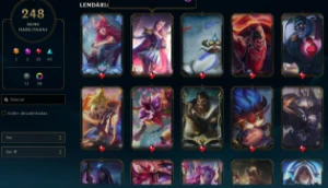 (Conta Lol) Lvl316! 248 Skins, 32 Lendarias, 345 Icones - League of Legends