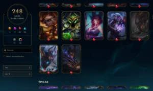 (Conta Lol) Lvl316! 248 Skins, 32 Lendarias, 345 Icones - League of Legends