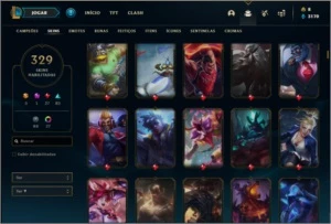 Conta ouro 2 com TODOS os champs e 329 skins - League of Legends LOL
