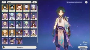 Conta com Venti, Klee, Xiao, Qiqi, Mona e Jean +2 armas 5* - Genshin Impact
