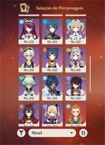 GENSHIN IMPACT CONTA COM 9 PERSONAGENS 5⭐
