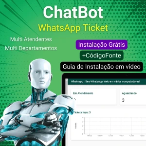 ChatBot Atendimento - MultiAtendentes e MultiDepartamentos - Softwares e Licenças