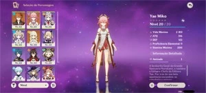 Genshin impact conta com yae miko + tartaglia AR21