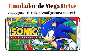 Emulador de Mega Drive + 843 Roms (Jogos) Entrega Automática - Others