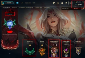 Conta Colecionador Skins 867+71K de RP+AHRI GACHA DE 64K RP