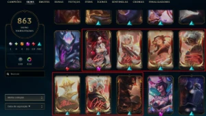 Conta Colecionador Skins 867+71K de RP+AHRI GACHA DE 64K RP - League of Legends LOL