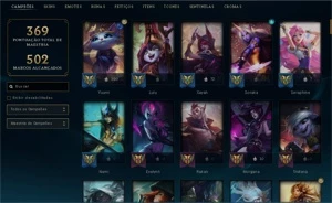 MAIN SUP + 179 SKINS TOTAL / LVL 416 / UNRAKED / UNICO DONO - League of Legends LOL