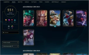 (CONTA LOL) PLATINA 4 , 231 SKINS,LV 164( INATIVA A 2 MES ) - League of Legends