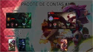 CONTA DIAMANTE 4 E CONTA PLATINA 1|PELO PREÇO DE UMA - League of Legends LOL
