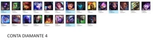 CONTA DIAMANTE 4 E CONTA PLATINA 1|PELO PREÇO DE UMA - League of Legends LOL