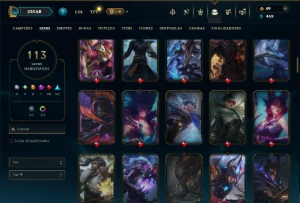 Prata 3 com 140 Champs e 113 Skins ( JG / MID / TOP ) - League of Legends LOL
