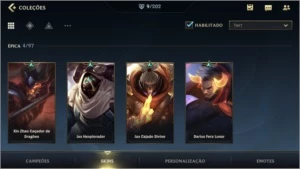 ESMERALDA III 61% WIN RATE + 10 SKINS + 23 CAMPEÕES + PASSE - League of Legends: Wild Rift LOL WR