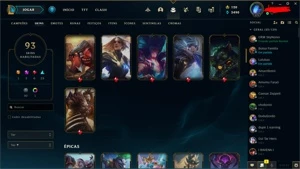 Conta com 1 skin ultimate e 2 miticas (PROMOÇÃO) - League of Legends LOL