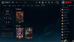 Conta com 1 skin ultimate e 2 miticas (PROMOÇÃO) - League of Legends LOL