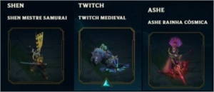 Conta no lol com 500 Reias em skin - League of Legends