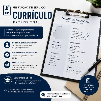 📄 Criação e Atualização de Currículos Profissionais - Artes e Templates Artes Canva