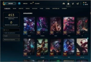 Conta LoL com Kayle juíza, Rammus Rei e muitas skins raras - League of Legends