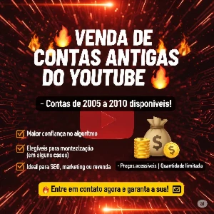 Venda De Contas Antigas Do Youtube