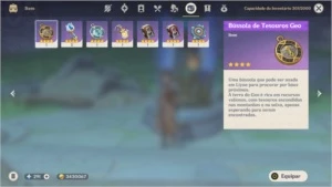 Conta AR50 Genshin - Ganyu, Zhongli, Venti, Albedo e + - Genshin Impact
