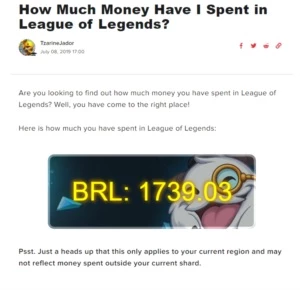 conta de lol 298 skin, level 245, 1700 reais investidos - League of Legends