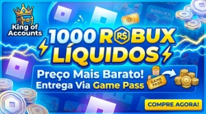 ⚡ 1000 Robux Líquidos Mais Barato Via Gamepass - Roblox