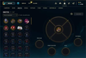 Conta ouro 4 com 28 Champs e 9 Skins + 2 Fragmentos - League of Legends LOL