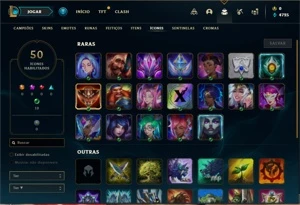 Conta ouro 4 com 28 Champs e 9 Skins + 2 Fragmentos - League of Legends LOL