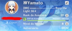 HuTao C1+ Baal com Assinatura + 3 Arcontes - Genshin Impact