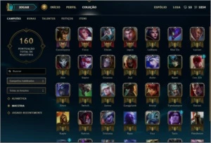 Conta platina 4 com 40 campeões e skins - League of Legends LOL