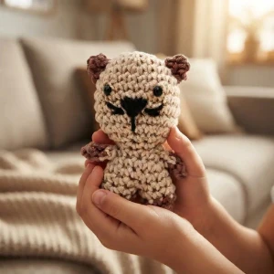 Mini Gato Amigurumi - Artesanato e Personalizados