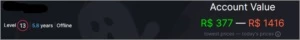 Conta - Steam  Lv13 - 72 jogos pagos no total