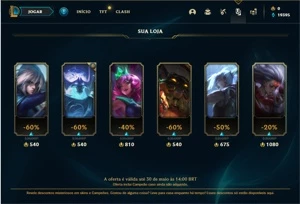 Conta Grão-Mestre com 600 Pontos - League of Legends LOL