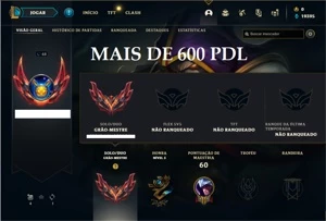 Conta Grão-Mestre com 600 Pontos - League of Legends LOL