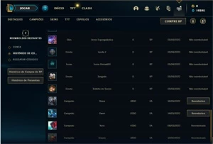 Conta Grão-Mestre com 600 Pontos - League of Legends LOL