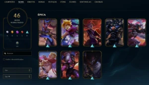 Conta League of Legends Full Acesso - 58 Champs e 46 Skins LOL