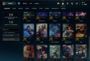 Conta prata 3 com 25 Champs e 7 Skins + 1 Fragmento - League of Legends LOL