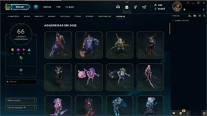 CONTA LEAGUE OF LEGENDS 343 SKINS LOL