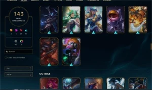 Conta de lol full skins lindas - League of Legends