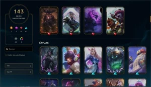 Conta de lol full skins lindas - League of Legends