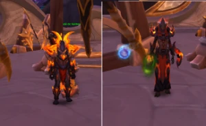 2 personagens WOW com transmog elite dragon. - Blizzard