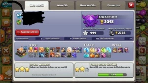 Conta CLASH OF CLANS Level 124, CV 10 FULL, Heróis 40